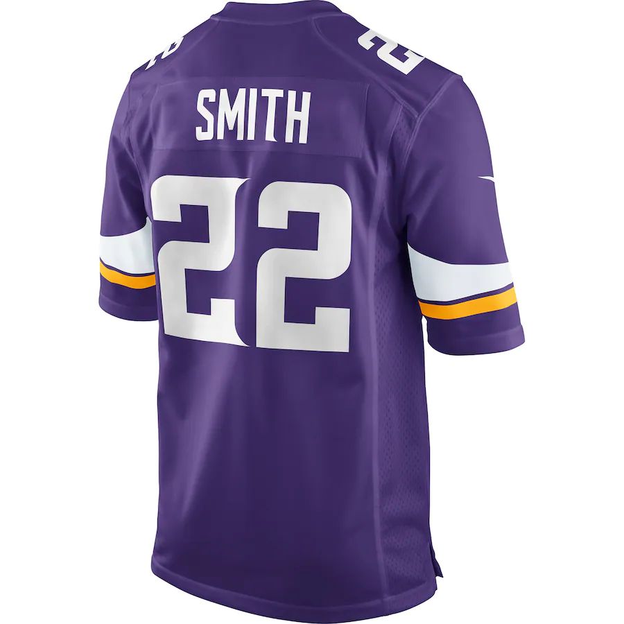MN.Vikings #22 Harrison Smith Purple Game Jersey Stitched American Football Jerseys - Main View
