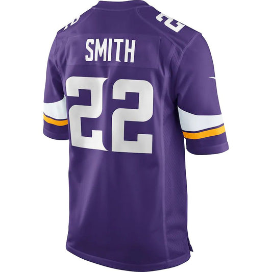 MN.Vikings #22 Harrison Smith Purple Game Jersey Stitched American Football Jerseys - Main View