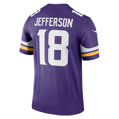MN.Vikings #18 Justin Jefferson Purple Legend Jersey Stitched American Football Jerseys - Main View
