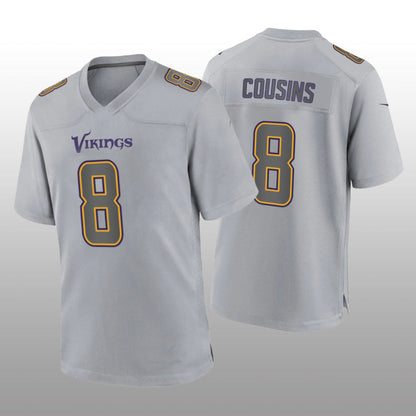 MN.Vikings #8 Kirk Cousins Gray Atmosphere Game Jersey Stitched American Football Jerseys - Main View