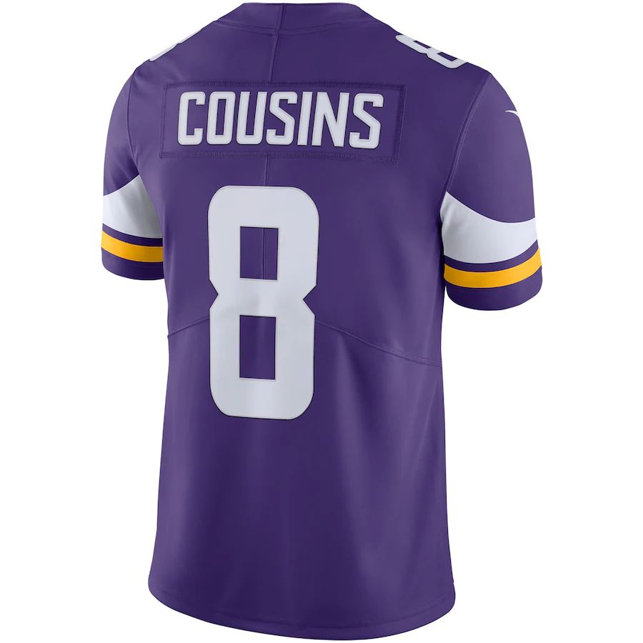 MN.Vikings #8 Kirk Cousins Purple Vapor Untouchable Limited Jersey Stitched American Football Jerseys - Main View