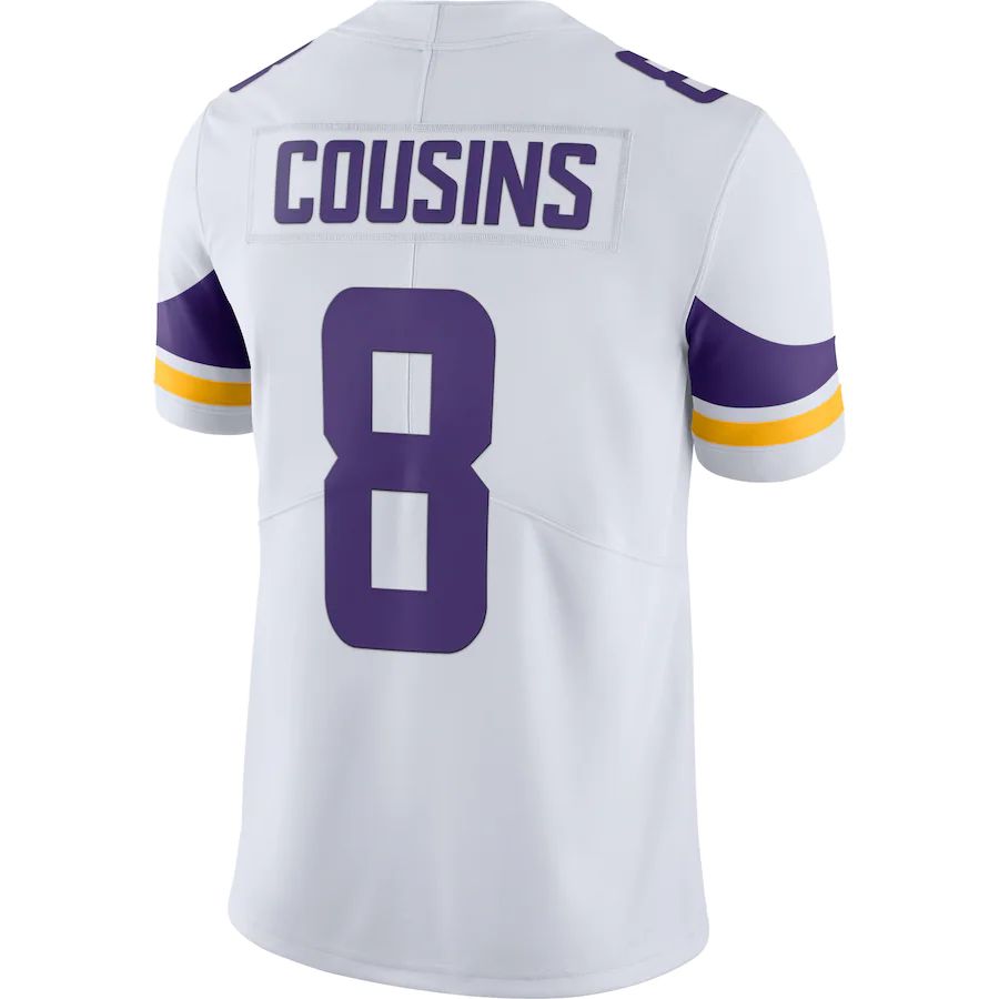 MN.Vikings #8 Kirk Cousins White Vapor Untouchable Limited Jersey Stitched American Football Jerseys - Main View
