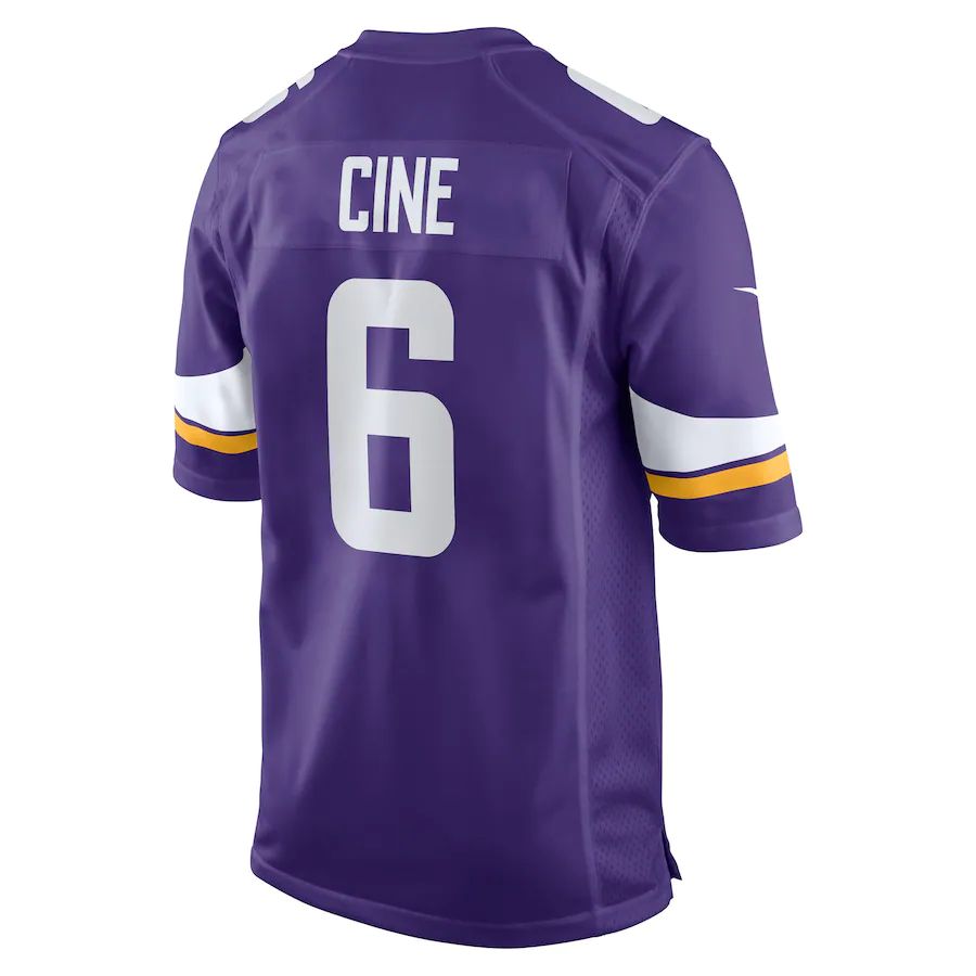 MN.Vikings #6 Lewis Cine Purple Game Player Jersey Stitched American Football Jerseys - Main View