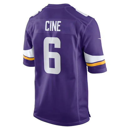 MN.Vikings #6 Lewis Cine Purple Game Player Jersey Stitched American Football Jerseys - Main View