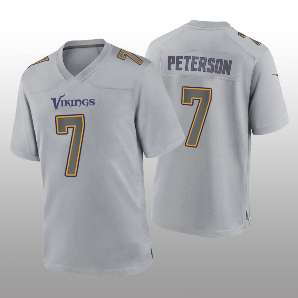 MN.Vikings #7 Patrick Peterson Gray Atmosphere Game Jersey Stitched American Football Jerseys - Main View