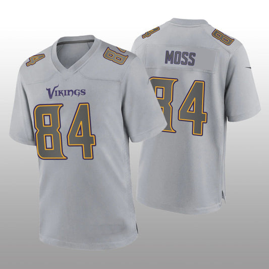 MN.Vikings #84 Randy Moss Gray Atmosphere Game Retired Player Jersey Stitched American Football Jerseys - Main View