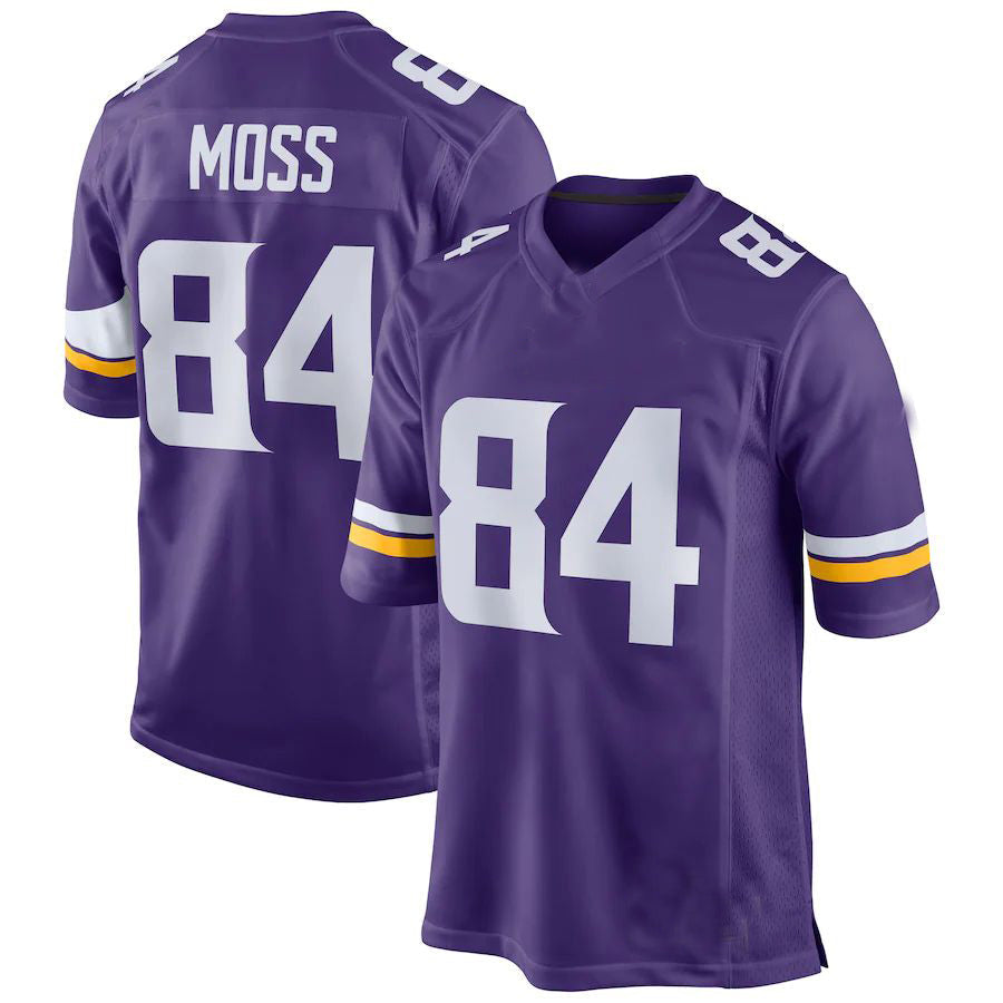 MN.Vikings #84 Randy Moss Purple Retired Player Game Jersey Stitched American Football Jerseys - Main View