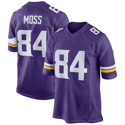 MN.Vikings #84 Randy Moss Purple Retired Player Game Jersey Stitched American Football Jerseys - Main View