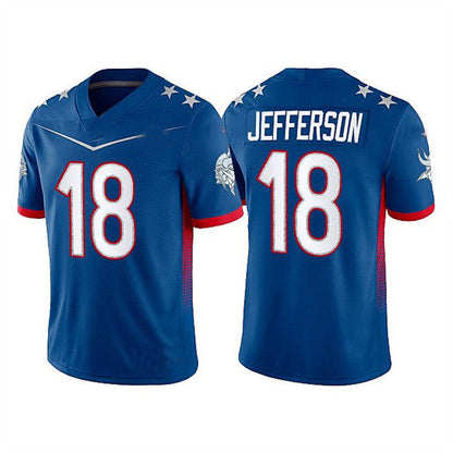 MN.Vikings #18 Justin Jefferson 2022 Royal Pro Bowl Stitched Jersey American Football Jerseys - Main View