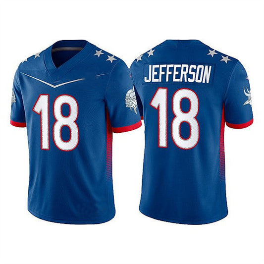 MN.Vikings #18 Justin Jefferson 2022 Royal Pro Bowl Stitched Jersey American Football Jerseys - Main View
