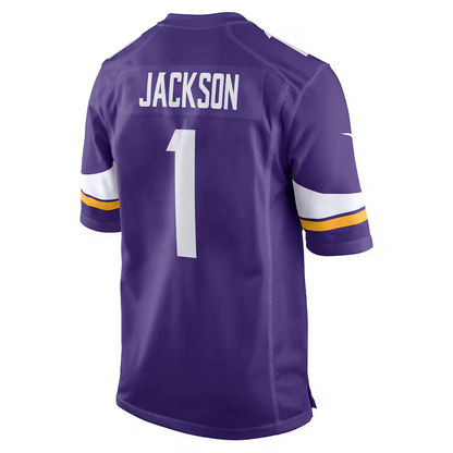 MN.Vikings #1 Donovan Jackson Purple 2025 Draft First Round Pick Game Stitched American Football Jerseys - Main View