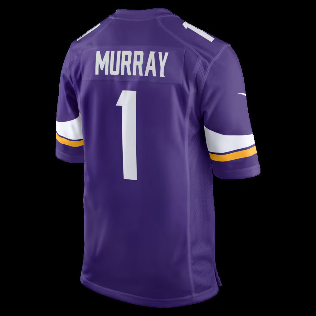 MN.Vikings #1 Kyler Murray Purple Game Stitched American Football Jerseys - Main View