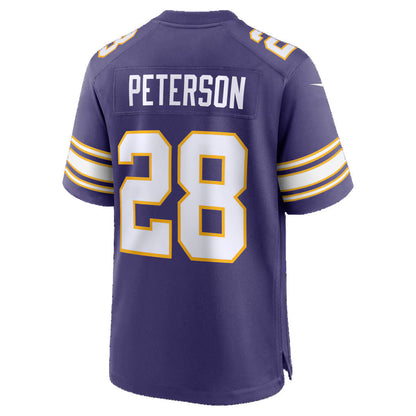 MN.Vikings #28 Adrian Peterson Purple Alternate 2 Classic Retired Game Football Jersey - Main View