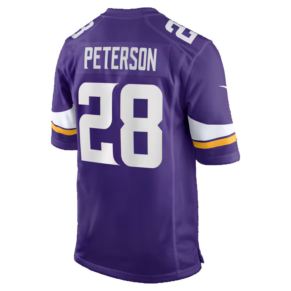 MN.Vikings #28 Adrian Peterson Purple Team Retired Game Football Jersey - Main View