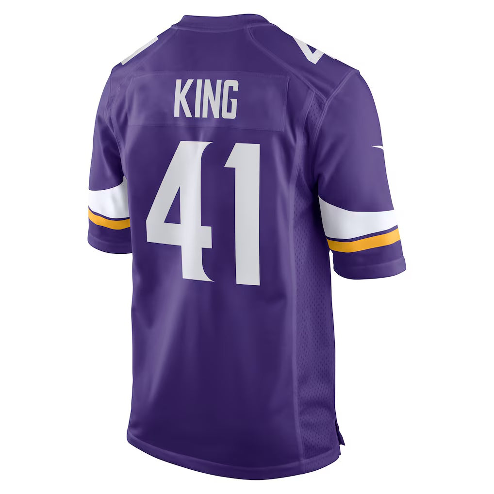 MN.Vikings #41 Kobe King Purple Team Game Stitched American Football Jerseys - Main View