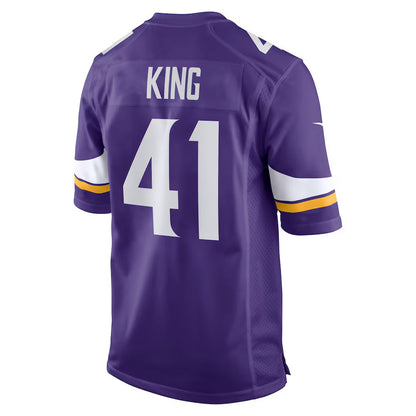 MN.Vikings #41 Kobe King Purple Team Game Stitched American Football Jerseys - Main View