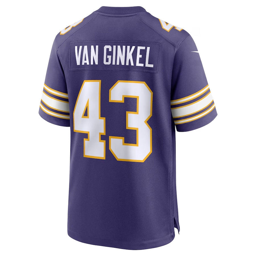 MN.Vikings #43 Andrew Van Ginkel Purple Alternate Game Stitched American Football Jerseys - Main View