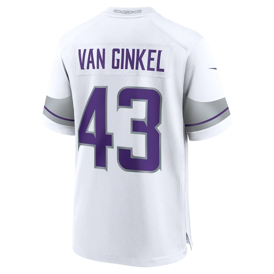 MN.Vikings #43 Andrew Van Ginkel White Alternate Game Stitched American Football Jerseys - Main View