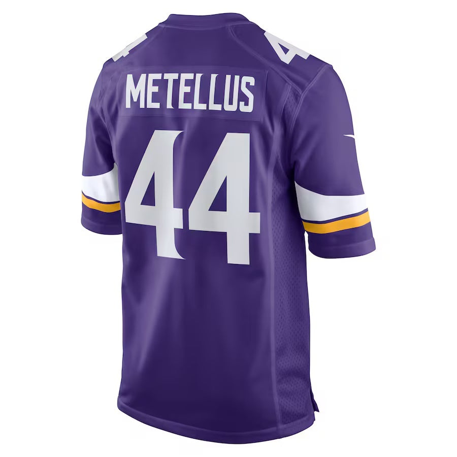 MN.Vikings #44 Josh Metellus Purple Game Stitched American Football Jerseys - Main View