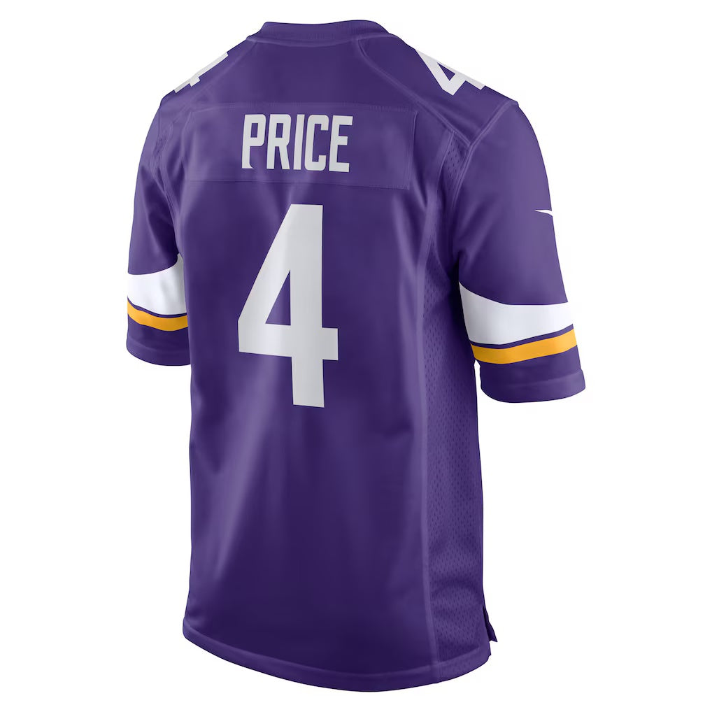MN.Vikings #4 Myles Price Purple Team Game Stitched American Football Jerseys - Main View