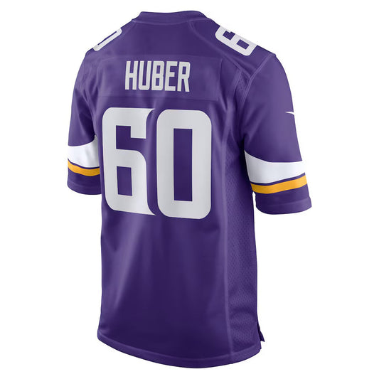 MN.Vikings #60 Joe Huber Purple Team Game Stitched American Football Jerseys - Main View