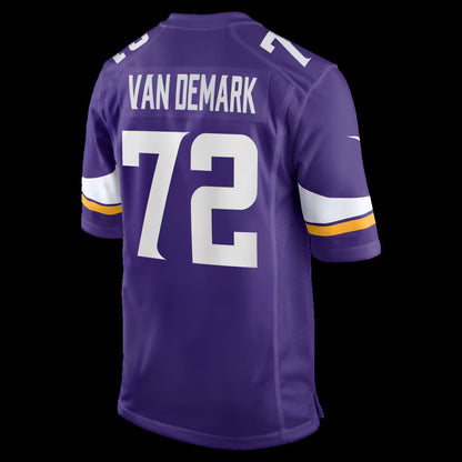 MN.Vikings #72 Ryan Van Demark Purple Team Game Stitched American Football Jerseys - Main View
