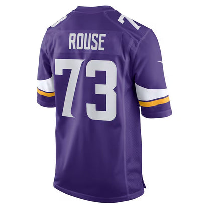 MN.Vikings #73 Walter Rouse Purple Team Game Stitched American Football Jerseys - Main View