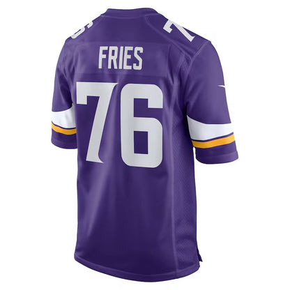 MN.Vikings #76 Will Fries Purple Team Game Stitched American Football Jerseys - Main View