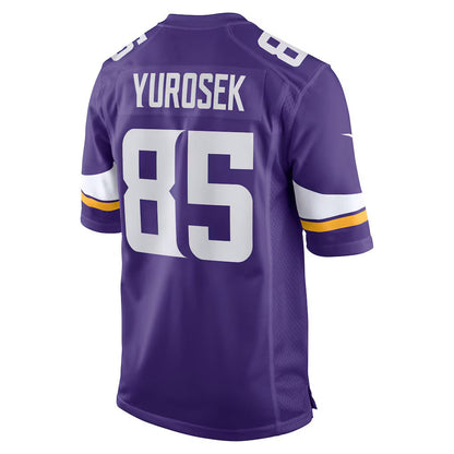 MN.Vikings #85 Ben Yurosek Purple Team Game Stitched American Football Jerseys - Main View