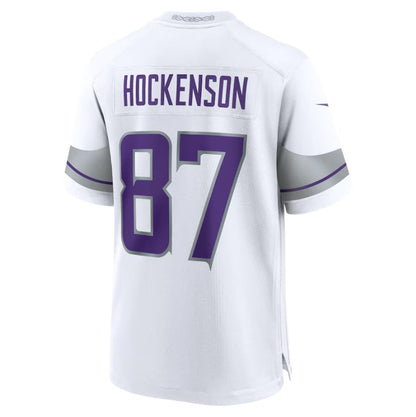 MN.Vikings #87 T.J. Hockenson White Alternate Game Stitched American Football Jerseys - Main View