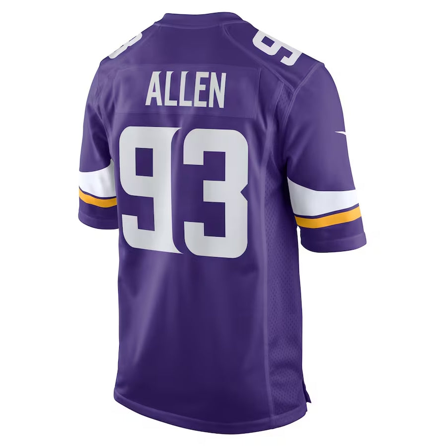 MN.Vikings #93 Jonathan Allen Purple Team Game Stitched American Football Jerseys - Main View