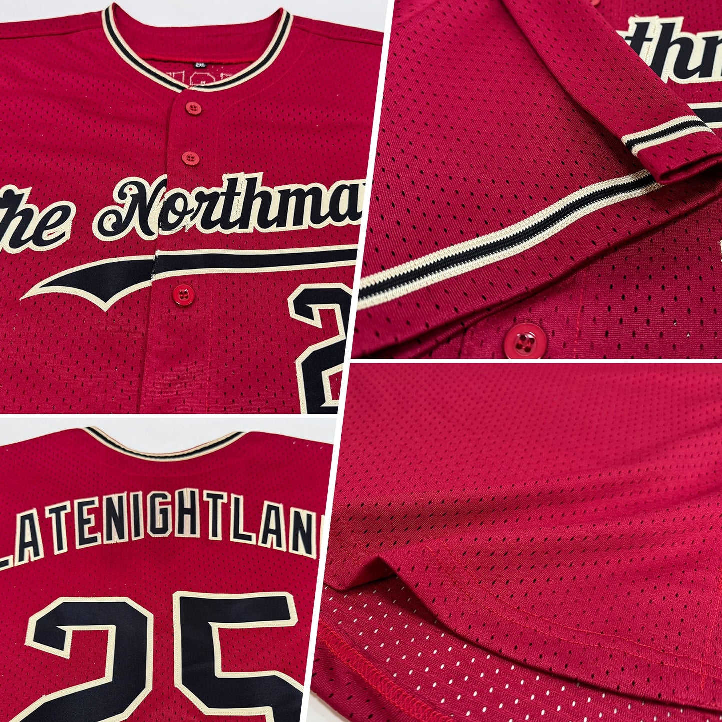 Custom Maroon Black-City Cream Mesh Authentic Throwback Baseball Jersey view 2