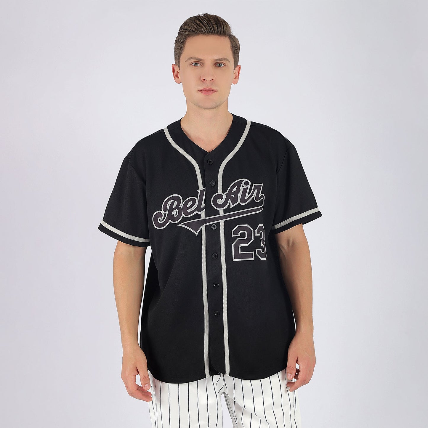 Custom Black Black-Gray Authentic Baseball Jersey view 2