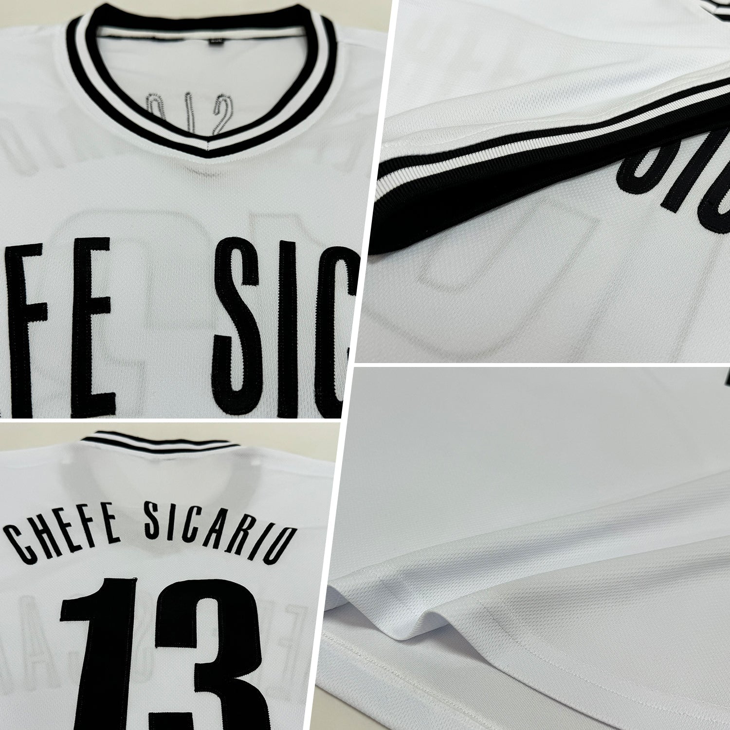 Custom White Black Authentic Throwback Rib-Knit Baseball Jersey Shirt view 2