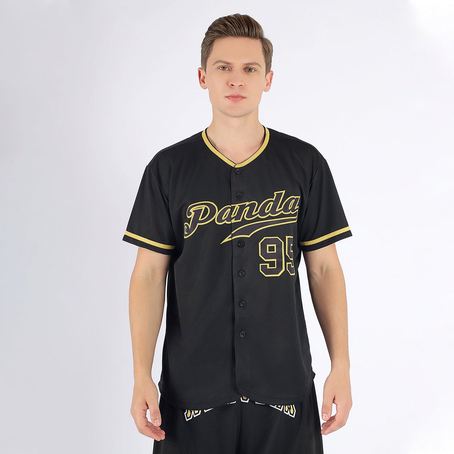Custom Black Black-Old Gold Authentic Baseball Jersey view 2