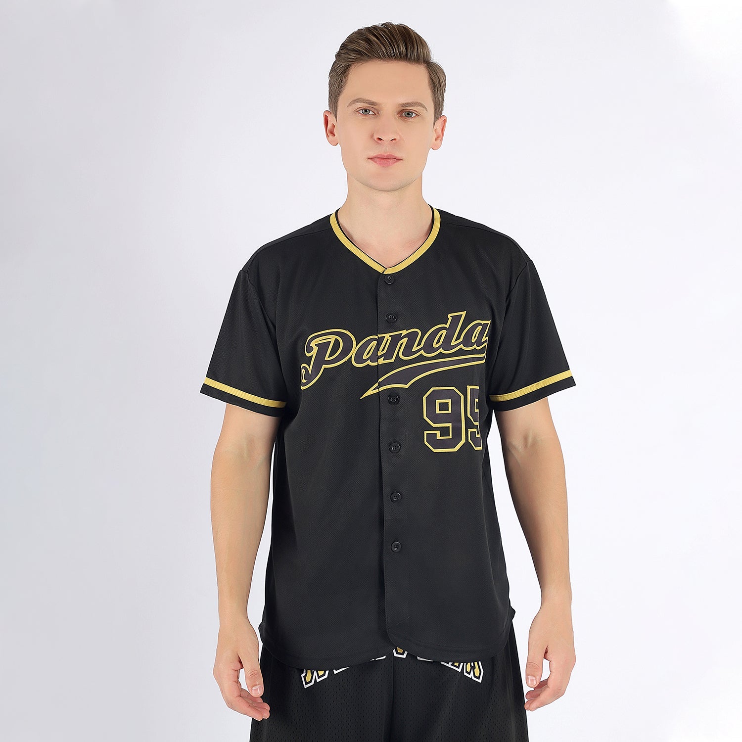 Custom Black Black-Old Gold Authentic Baseball Jersey view 2