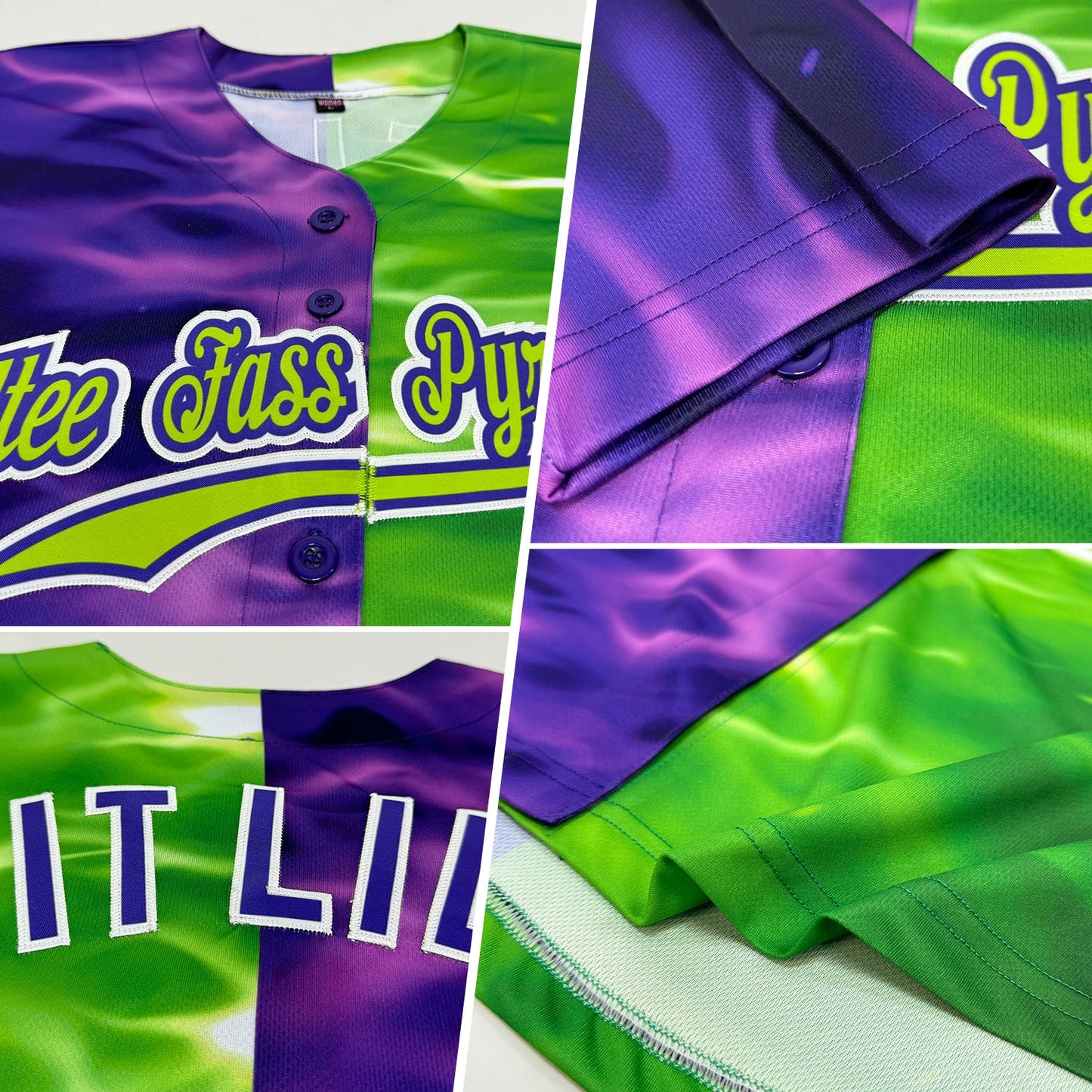Custom 3D Pattern Design Flame Burning Red Hot Sparks BBQ Season Authentic Baseball Jersey view 2
