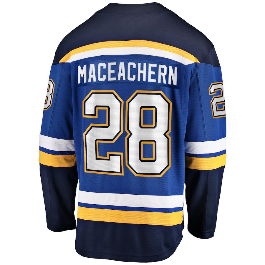 St.L.Blues #28 Mackenzie MacEachern Fanatics Branded Home Breakaway Player Jersey Blue Stitched American Hockey Jerseys - Main View