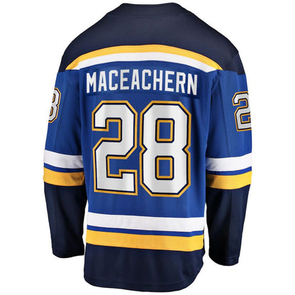 St.L.Blues #28 Mackenzie MacEachern Fanatics Branded Home Breakaway Player Jersey Blue Stitched American Hockey Jerseys - Main View