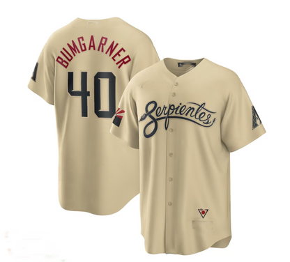 #40 Madison Bumgarner Arizona Diamondbacks City Connect Replica Player Jersey - Gold Stitches Baseball Jerseys - Main View