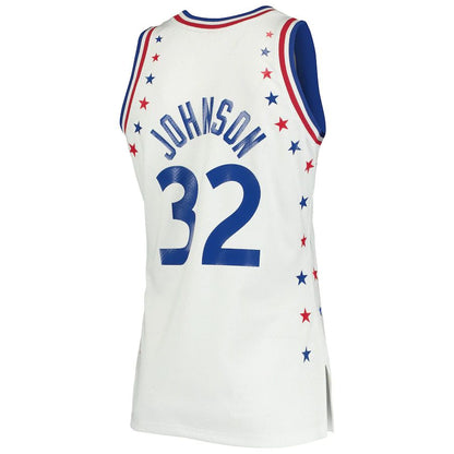 LA.Lakers #32 Magic Johnson Mitchell & Ness 1983 All-Star Game Hardwood Classics Authentic Jersey White Stitched American Basketball Jersey - Main View