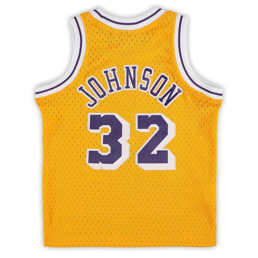 LA.Lakers #32 Magic Johnson Mitchell & Ness Infant Retired Player Jersey Gold Stitched American Basketball Jersey - Main View