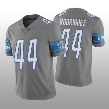 D.Lions #44 Malcolm Rodriguez Vapor Limited Steel Jersey Stitched American Football Jerseys - Main View