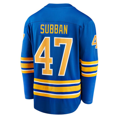 B.Sabres #47 Malcolm Subban Fanatics Branded Home Breakaway Player Jersey Royal Stitched American Hockey Jerseys - Main View