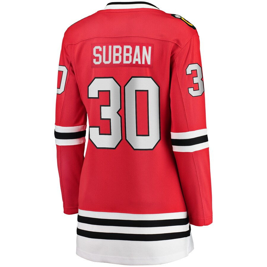 C.Blackhawks #30 Malcolm Subban Fanatics Branded Breakaway Home Player Jersey Red Stitched American Hockey Jerseys - Main View