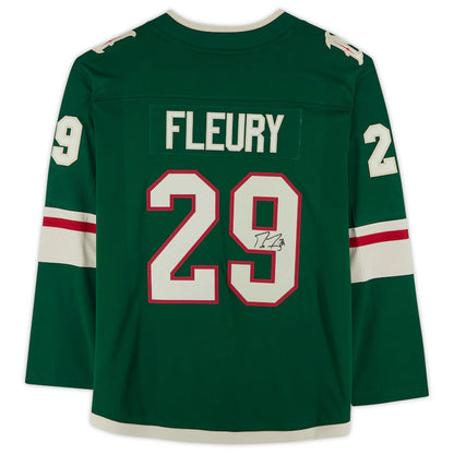 M.Wild #29 Marc-Andre Fleury Fanatics Authentic Autographed Fanatics Breakaway Jersey Green Stitched American Hockey Jerseys - Main View