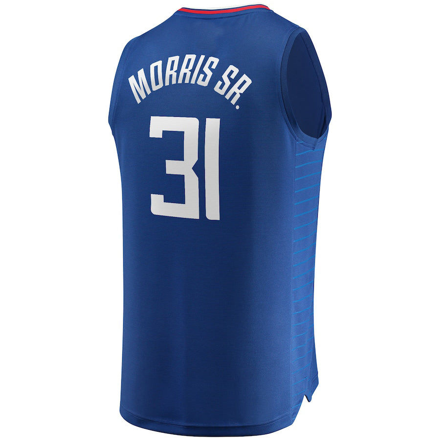 LA.Clippers #31 Marcus Morris Fanatics Branded Fast Break Road Player Jersey Icon Edition Royal Stitched American Basketball Jersey - Main View
