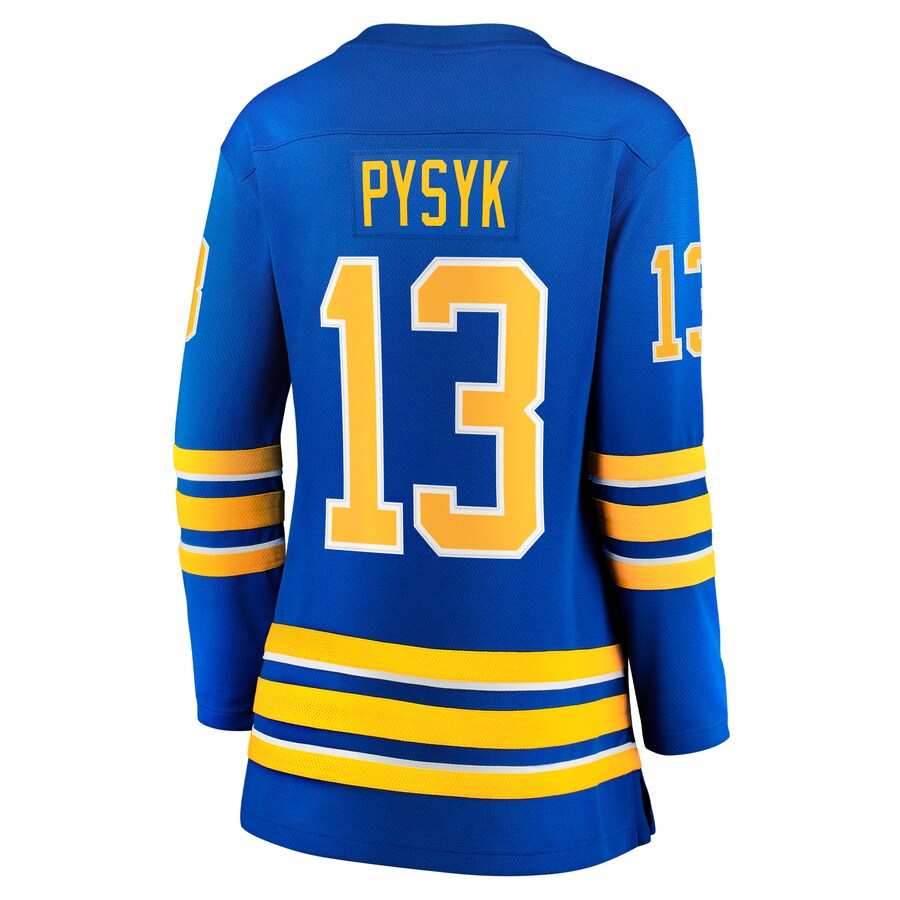 B.Sabres #13 Mark Pysyk Fanatics Branded Home Breakaway Player Jersey Royal Stitched American Hockey Jerseys - Main View