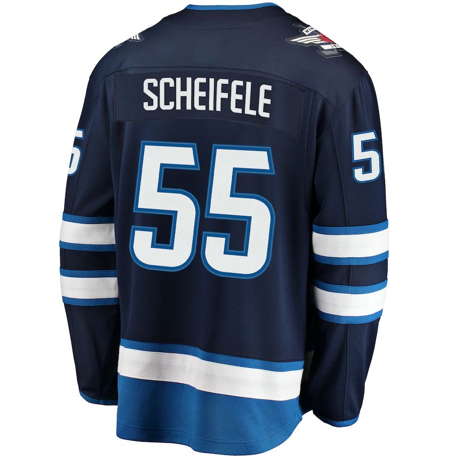 W.Jets #55 Mark Scheifele Fanatics Branded Breakaway Replica Jersey Navy Stitched American Hockey Jerseys - Main View