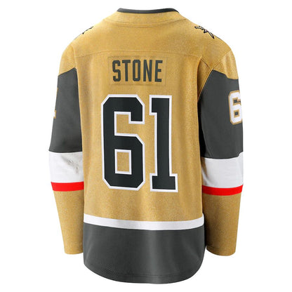 V.Golden Knights #61 Mark Stone Fanatics Branded 2020-21 Home Premier Breakaway Player Jersey Gold Alternate Jersey Hockey Jerseys - Main View